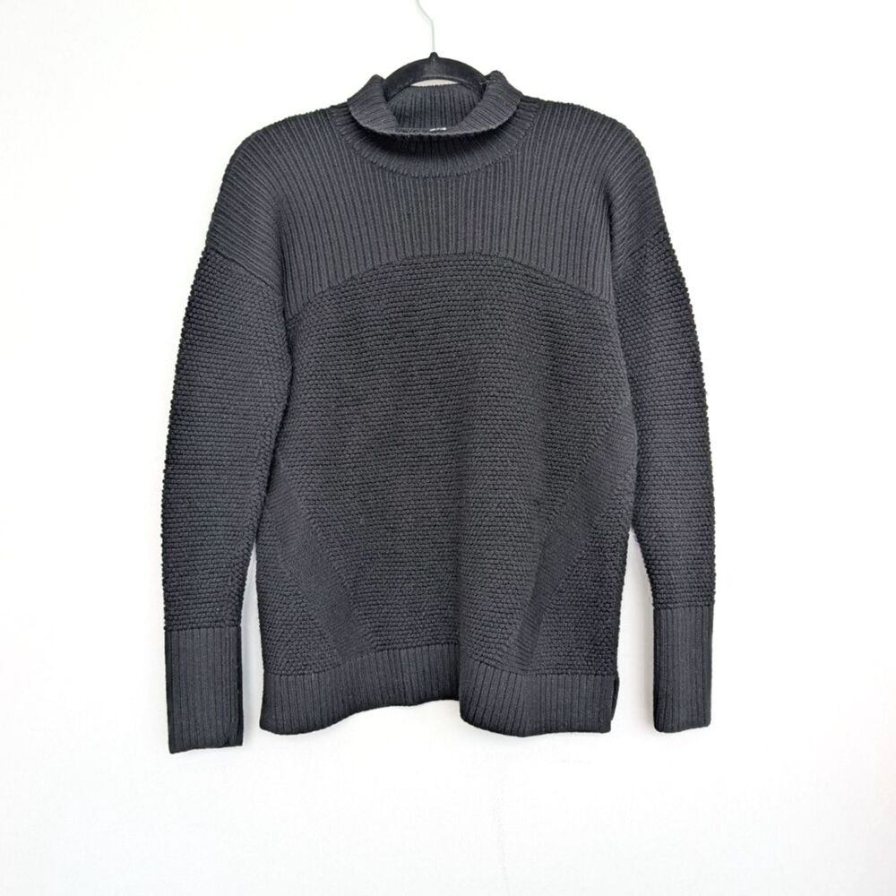 Lululemon Warm & Restore Washable Wool Blend Rib Knit Turtleneck Sweater Sz XS/S